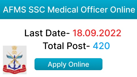 Army AFMS SSC Medical Officer Recruitment 2022